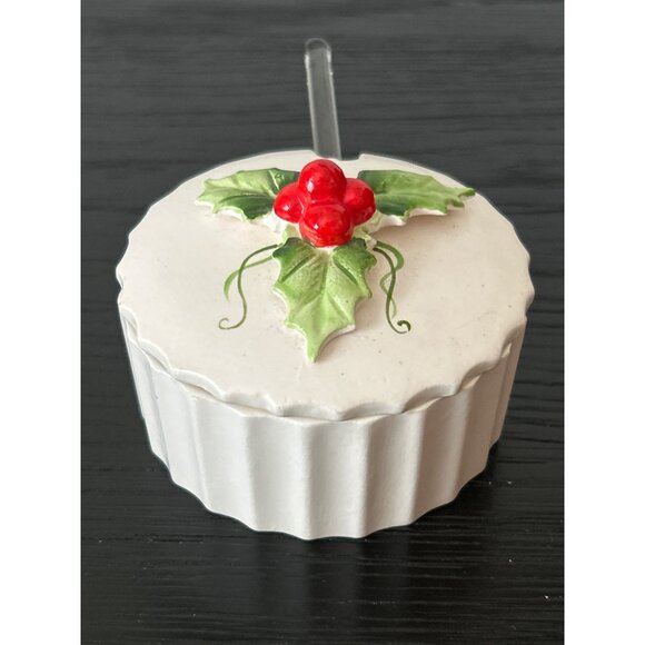 VTG 1959 HOLT HOWARD Holiday Creamer/Sugar Bowl Set Holly Berries Ribbed Design - Picture 8 of 12